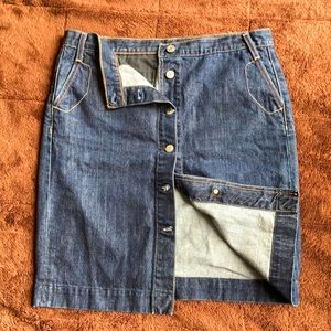 J. CREW | Denim Button Up Skirt